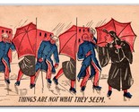 Comic Risque Things Are Not What They Seem Priest Umbrella 1907 DB Postc... - $4.42
