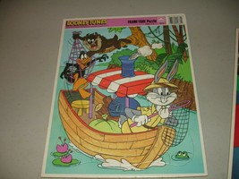 Looney Tunes Frame Tray Puzzle Golden 1990 Taz, Bugs, Daffy - New, No Pl... - $14.84