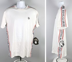 NWT Billionaire Boys Club T Shirt Mens Medium White Striped Sides Cotton Tencel - £59.63 GBP
