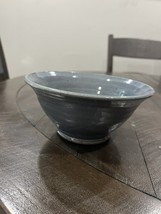 WVU Hand Thrown Studio Art Pottery Bowl Blue West Virginia University St... - $376.73 MXN