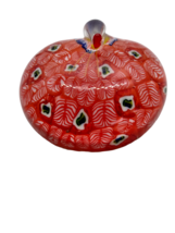 Glass Red Peacock Paperweight, with lovely Murrine/Millefioré Design - £15.82 GBP