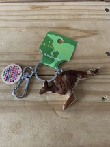 Australian Kangaroo Keychain Retro Wooden Tug - $13.30