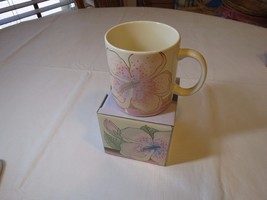 Laurel Burch Wild Hibiscus MG925 flower cup mug coffee Rare with box collection - £20.50 GBP