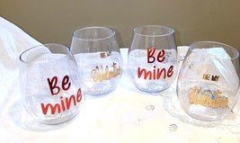Valentine&#39;s Day Set Of 4 Drinking Cups Be Mine And Be My Valentine - £16.14 GBP