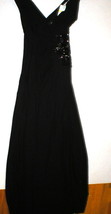 New Womens 2 NWT Designer Dress USA Diane Von Furstenberg Black Gown Long Beads  - £1,109.48 GBP