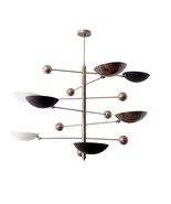 7 Light Pendant Mid Century Modern Raw Brass Sputnik chandelier light Fi... - £683.02 GBP