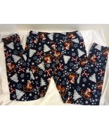 Women&#39;s Sledding Santa Dog Christmas/ Holiday Leggings (Appr. Size: L-XL... - £9.29 GBP