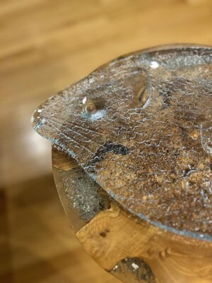 Mid Century Blenko Style Glass Mouse Cheese Plate Item image 2