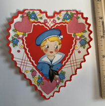 Vintage Valentine Sailor Boy Heart shaped - $23.38