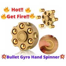 Bullet Metal Gyro Spinner | Metal Hand EDC Fidget | Revolver Shape Finge... - £21.49 GBP