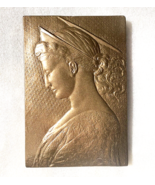 Saint St Cecilia Christian Religious sculpture plaque in Bronze Finish - $427.84 MXN