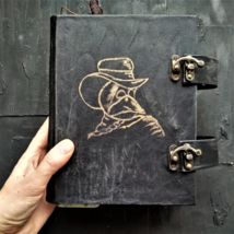 Plague doctor junk journal handmade Gothic grimoire Aged medicine book for sale  - £99.56 GBP