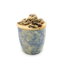 Azucarero de cerámica hecho a mano con tapa, tarro artesanal con temática... - $95.32+