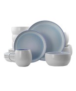 Elama Mocha 16 Piece Stoneware Dinnerware Set in Blue - $142.07 CAD