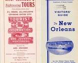 Mrs Johnson&#39;s Sightseeing Tours &amp; New Orleans Harbor Tours Brochures 1950&#39;s - $18.81