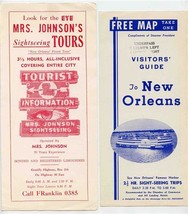 Mrs Johnson&#39;s Sightseeing Tours &amp; New Orleans Harbor Tours Brochures 1950&#39;s - £14.79 GBP