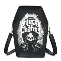 Gothic Goth Emo Lucky Charms Coffin Crossbody Bag Purse - $20.00