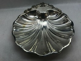 Vintage FB ROGERS Footed CLAM SHELL Seafood SERVING TRAY with LION Emblem - £14.78 GBP