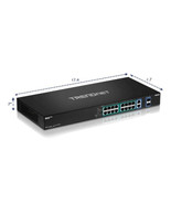 Trendnet TPE-TG182F 16X GIGABIT POE PORTS 18PORT GIGABIT HIGH POWER POE ... - $990.41 CAD