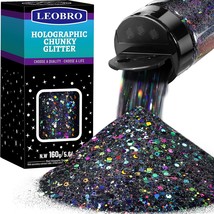 Holographic Chunky Glitter, 160G/5.64Oz Craft Glitter For Resin, Metallic Irides - £15.92 GBP