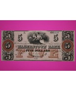 The Hagerstown Bank 5 Five Dollars Guaranteed Authentic &amp; Genuine Paper ... - $114.99