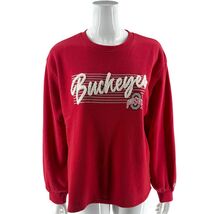 Champion Womens Sweatshirt Top Size Large Red Ohio Buckeyes Embroidered - €25,45 EUR