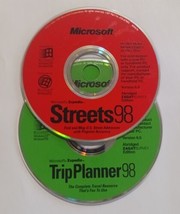 Microsoft Trip Planner 98 &amp; Microsoft Streets 98 CD Discs. Win 3.1 Win 9... - $9.85