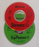 Microsoft Trip Planner 98 &amp; Microsoft Streets 98 CD Discs. Win 3.1 Win 9... - £7.87 GBP