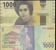 2016 Indonesia P154, 1000 Rupiah, Tjut Meutia / Banda, Tari Tifa dancer ... - $4.93 CAD