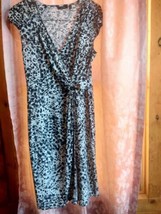 APT.9 Black White Animal Print Dress Wrap Dress Women&#39;s Small - $3.95