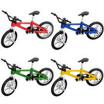 Novelty Place Mini Finger Bike - Miniature Fidget Bicycle Toy Game Set (4 Pack) - £7.78 GBP