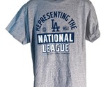 MLB LOS ANGELES DODGERS National League Short Sleeve T-Shirt Gray Large - $8.90