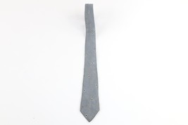 Vtg 60s 70s Mid Century Modern MCM Distressed Geometric Skinny Neck Tie ... - $19.75