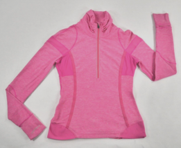 Lululemon Run Inspire Heathred Pink 1/2 Zip Pullover Active Top Wms Size 8 **** - £33.41 GBP