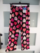 Black PJ Pants W/Hearts Size 7/8 (Medium) Girl&#39;s NEW - $15.04