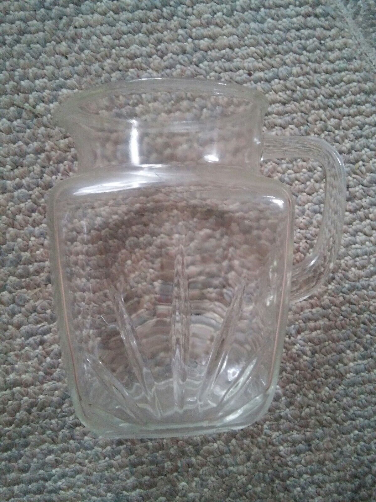 000 Vintage Federal Star Clear Glass Juice/Milk/Water Pitchers 1950&#39;s Era - $19.99