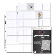 BCW Pro 20-Pocket Page (20 CT. Pack) Holds Twenty 2&quot; x 2&quot; Cards, Coins o... - $14.39