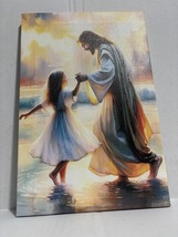 Jesus Dancing With A Young Lady By the Sea - $399.76 MXN
