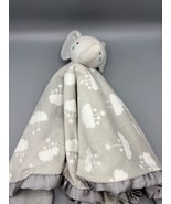 Parents Choice Elephant XL Lovey Blanket Gray Satin Trim Plush Security 25&quot; - $326.57 MXN