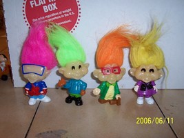 1993 Burger King Kids club Glo Trolls Complete set of 4 Kids Happy Meal Toy - £19.00 GBP