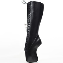 7&quot; Super High Heel Ballet Boots Hoof Heelless Heels Stiletto Pointe Punk Goth YK - £130.31 GBP