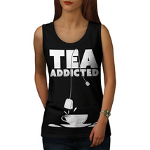 Wellcoda Tea Addict Drink Food Womens Tank Top, Bag Athletic Sports Shirt - £14.93 GBP+