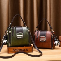 2021 Women Handbags Color Woman Shoulder Messenger Vintage PU Leather Ladies Dai - £33.62 GBP
