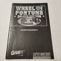 Snes Wheel Of Fortune Deluxe Edition Instruction Booklet Manual Only - $4.94