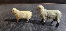 VINTAGE 1950s BRITAINS VILLAGE FARM SHEEP, EWES SET 2 LEAD FIGURES ENGLAND - $146.32 MXN