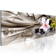 Tiptophomedecor Stretched Canvas Zen Art - Zen Composition: Orchid, Bamboo And S - £72.54 GBP+