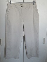 L.L. B EAN Ladies Cotton Stretch Cropped PANTS-12 REG.-0DDJ7-BARELY WORN-COMFY - £7.46 GBP