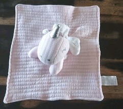 SONA G DESIGNS Cotton Plush Pink Unicorn Security Lovey Cotton 11&quot; x 11&quot; - $9.89