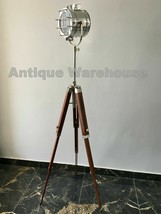 Moderno Diseñador Náutico Lámpara de Pie Con Trípode Madera Soporte - £126.59 GBP