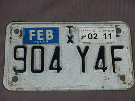 2011 TEXAS MOTORCYCLE LICENSE PLATE # 904 Y4F - £5.54 GBP